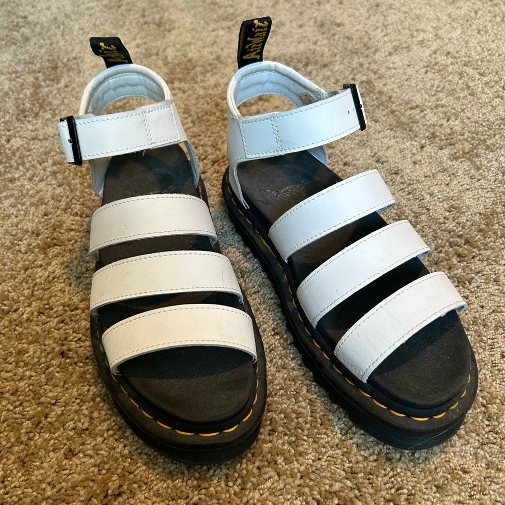 Doc Marten white sandals